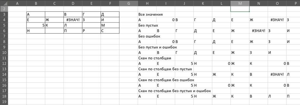 Игнорировать, сканировать, вернуть – снова про массивы