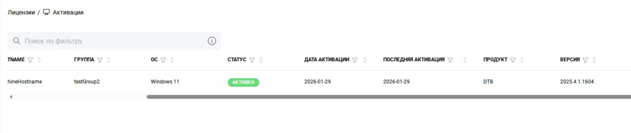 «Сервер лицензирования» для администратора